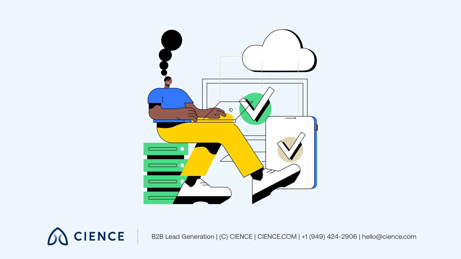 Business team accessing SaaS tools from multiple devices — laptop, tablet, and mobile — demonstrating flexibility of cloud software